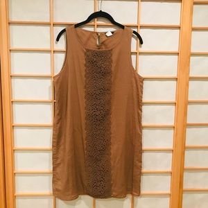 J Crew brown Dress Lace Sleeveless